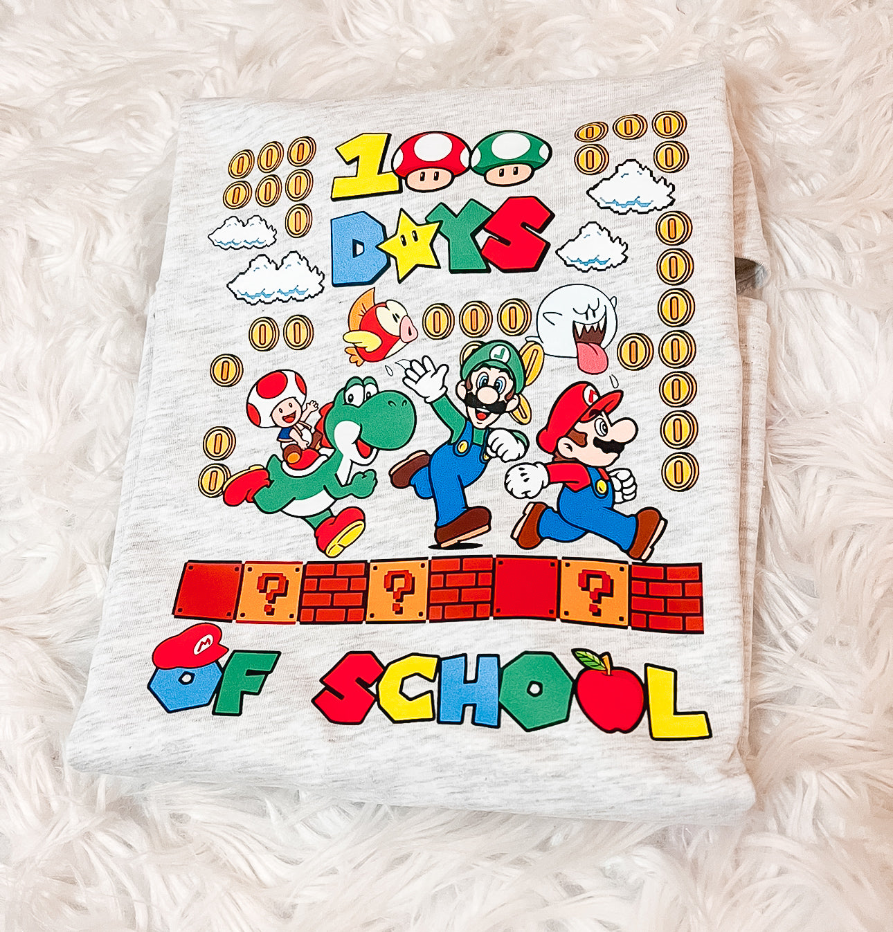100 Days of School Mario