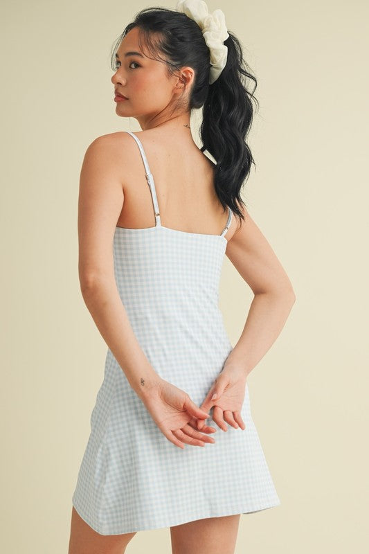 Gingham Blue Active Dress