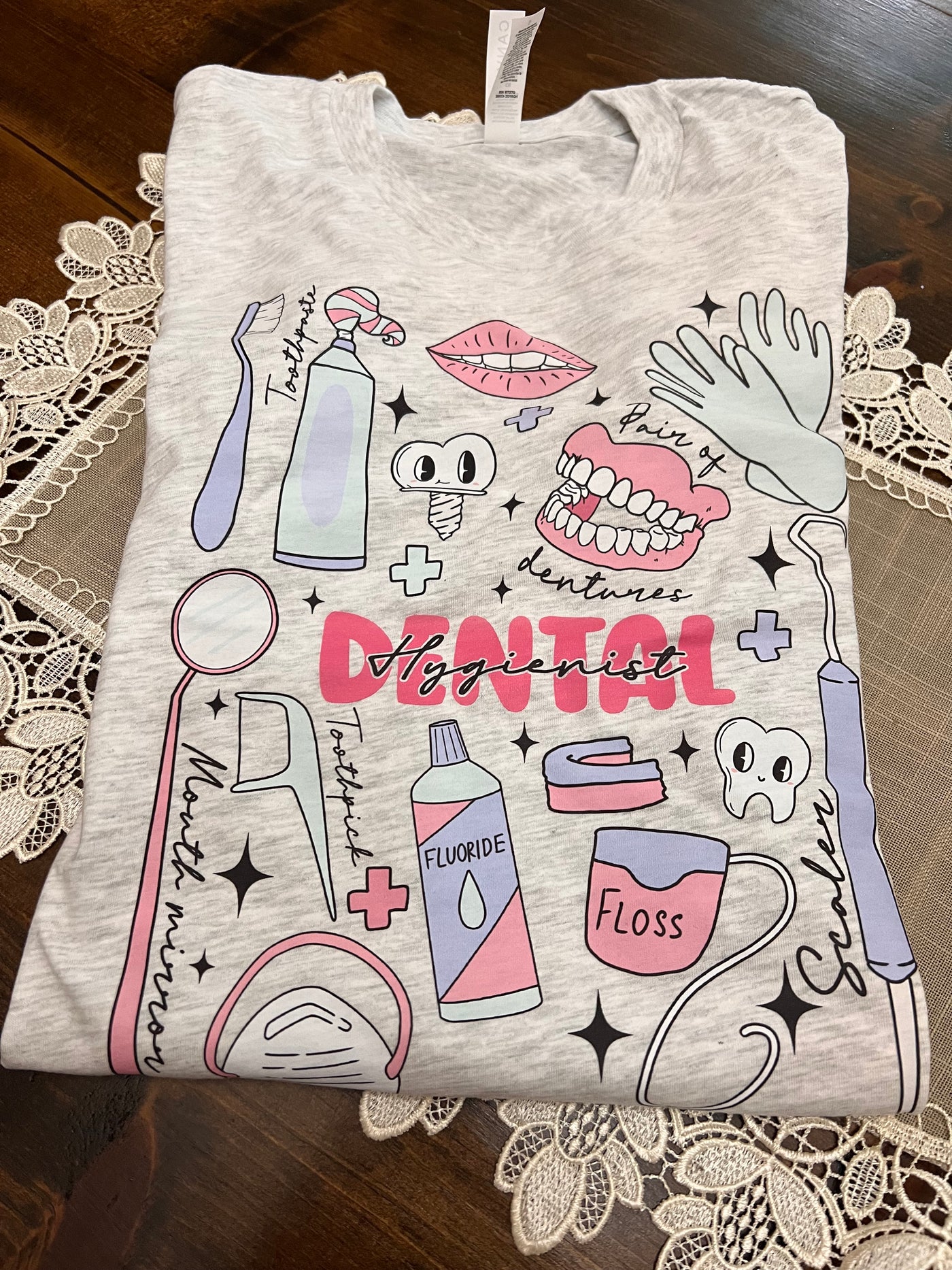 Dental Hygienist Doodle Tee