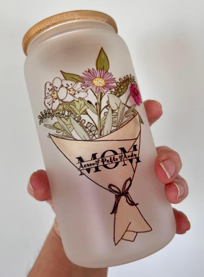Personalized Birth Month Floral Cup