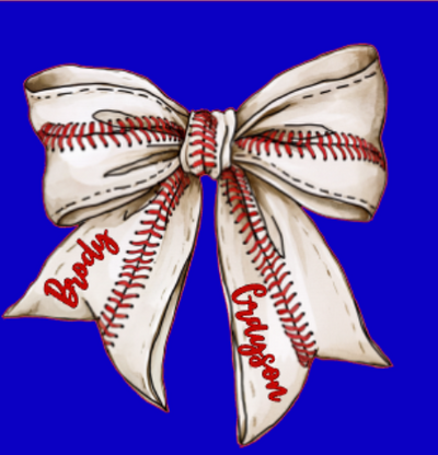 Custom Baseball Bow Tee