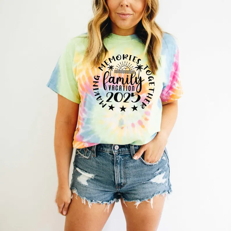 Family Vacation Tie Dye Tee