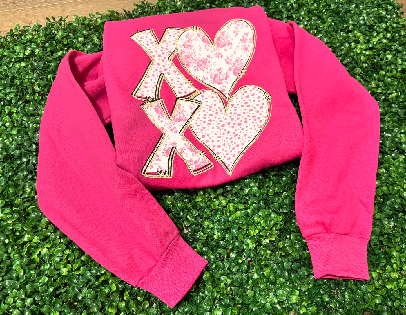 XOXO Faux Glitter Tee