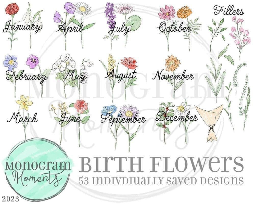 Personalized Birth Month Floral Cup