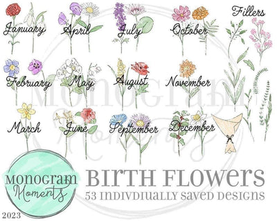Personalized Birth Month Floral Cup
