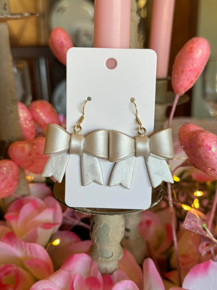 Champagne Coquette Bow Earring