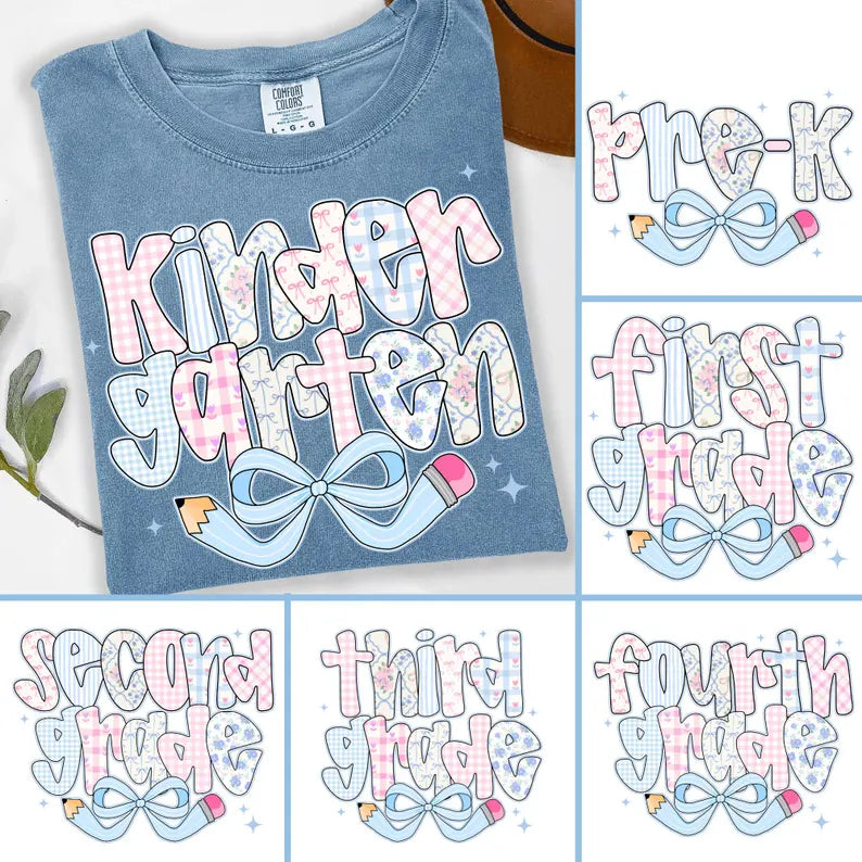 Preppy Floral School Grades Tee