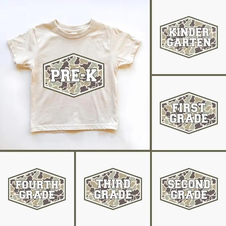 Camo Back to School Tee