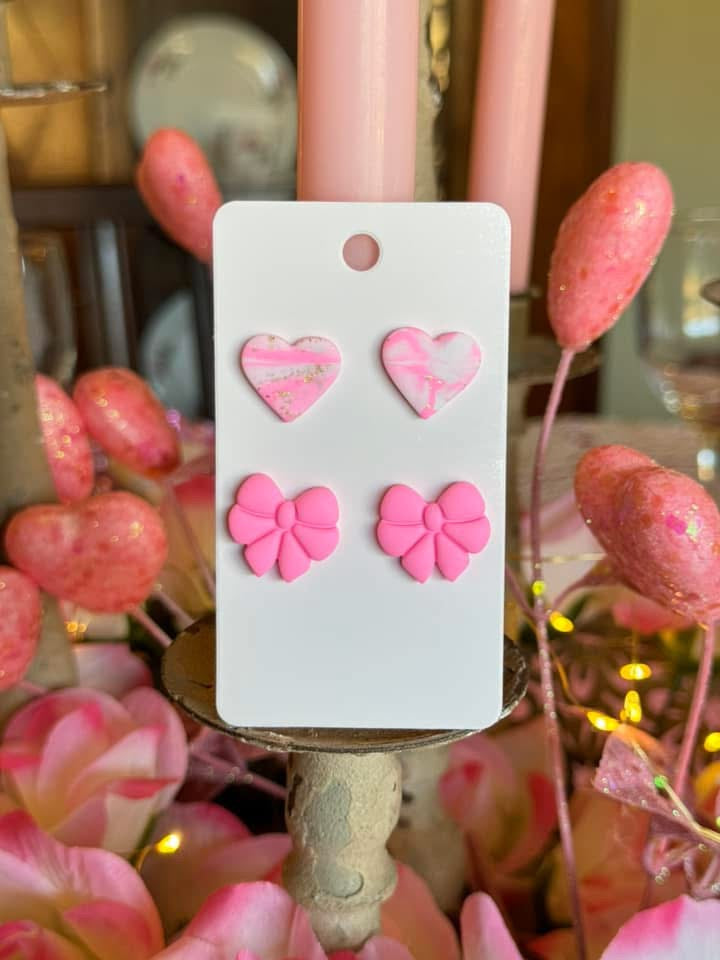 Vday Clay Earring Set