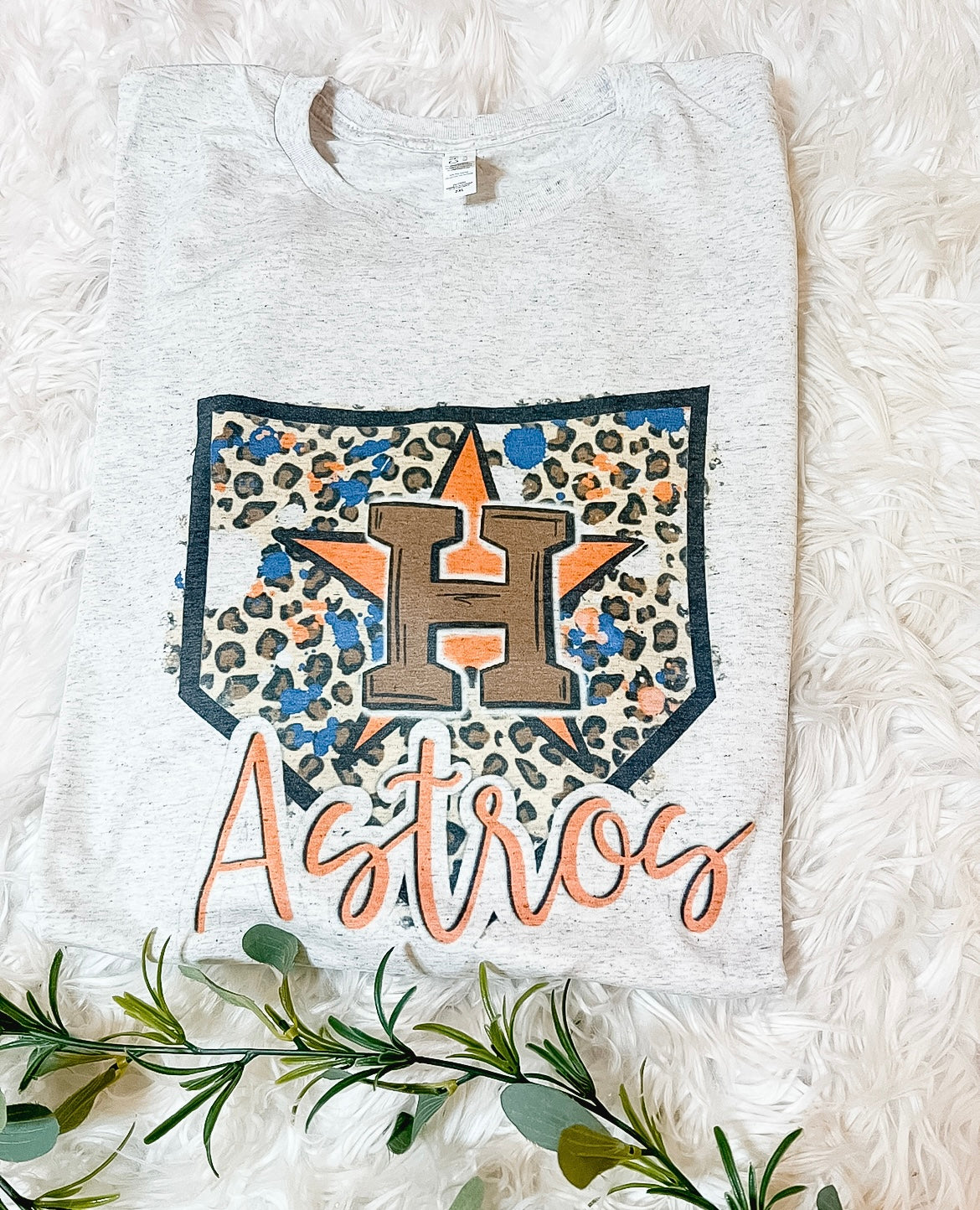 Astros Leopard Plate Tee