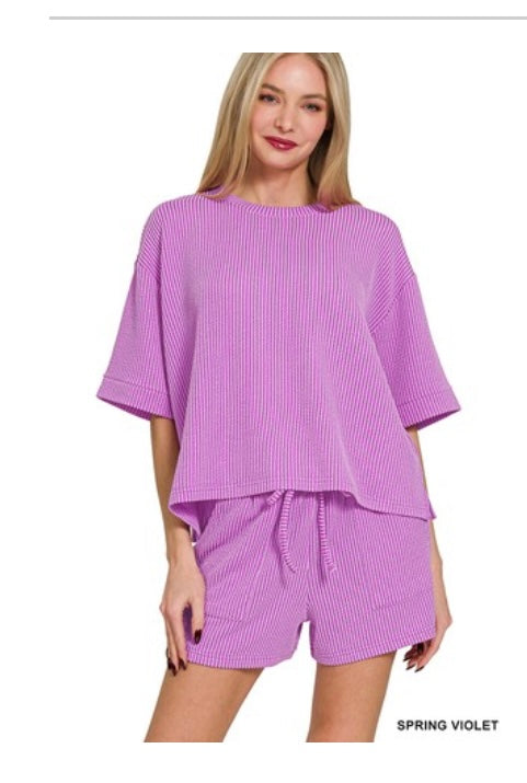 *NEW* Ribbed Biker Shorts Set