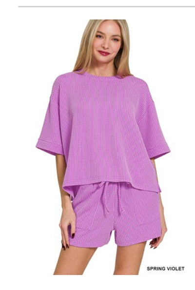 *NEW* Ribbed Biker Shorts Set