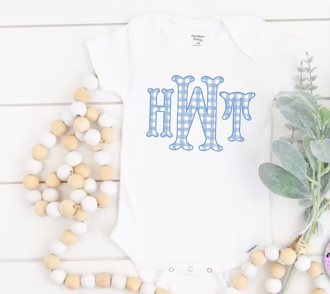 Custom Monogram Baby/Toddler Boy