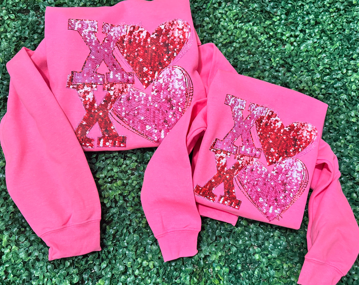 XOXO Faux Sequin Mommy+Me Set