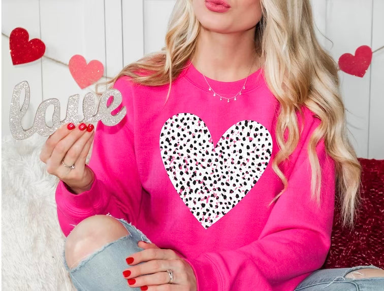 Dalmation Heart Pullover