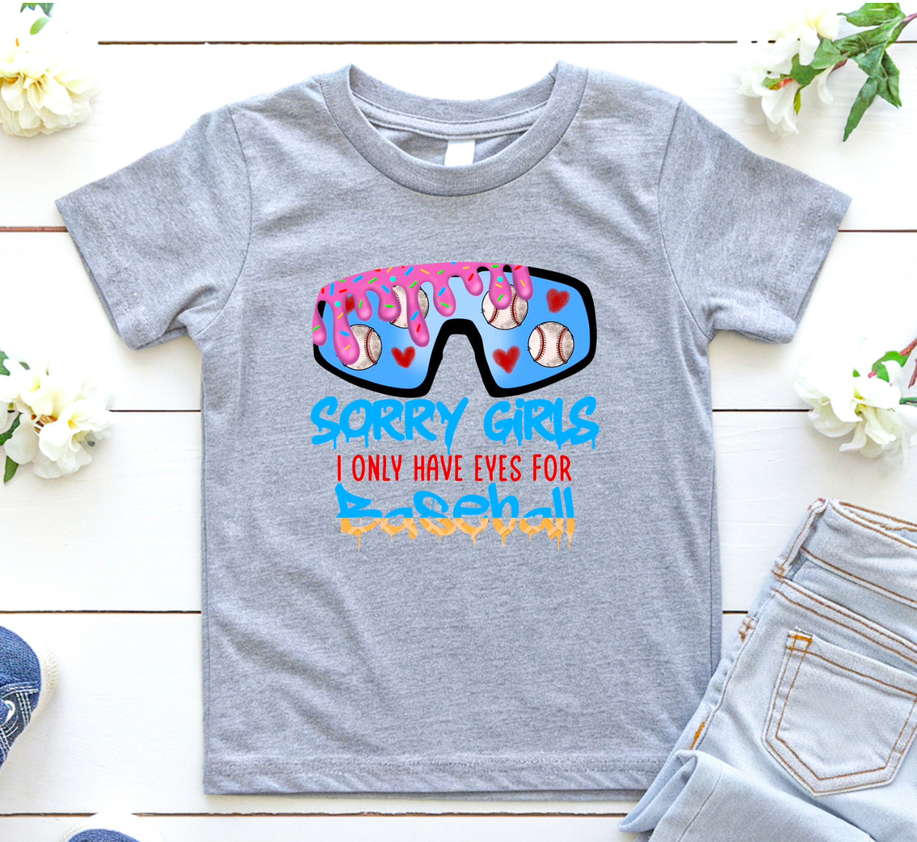 Sorry Girls Baseball Tee YOUTH