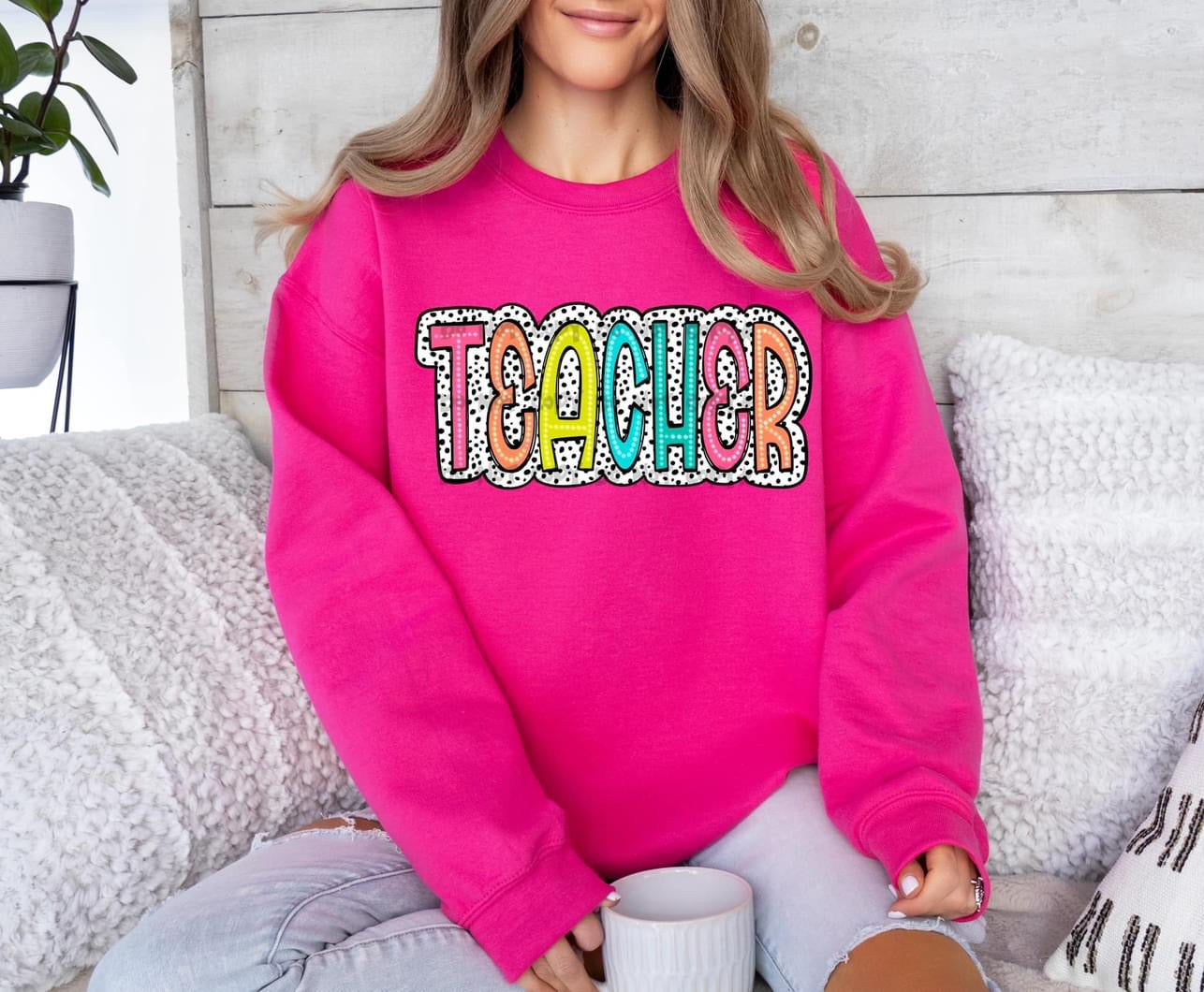 TEACHER Multicolored Tee