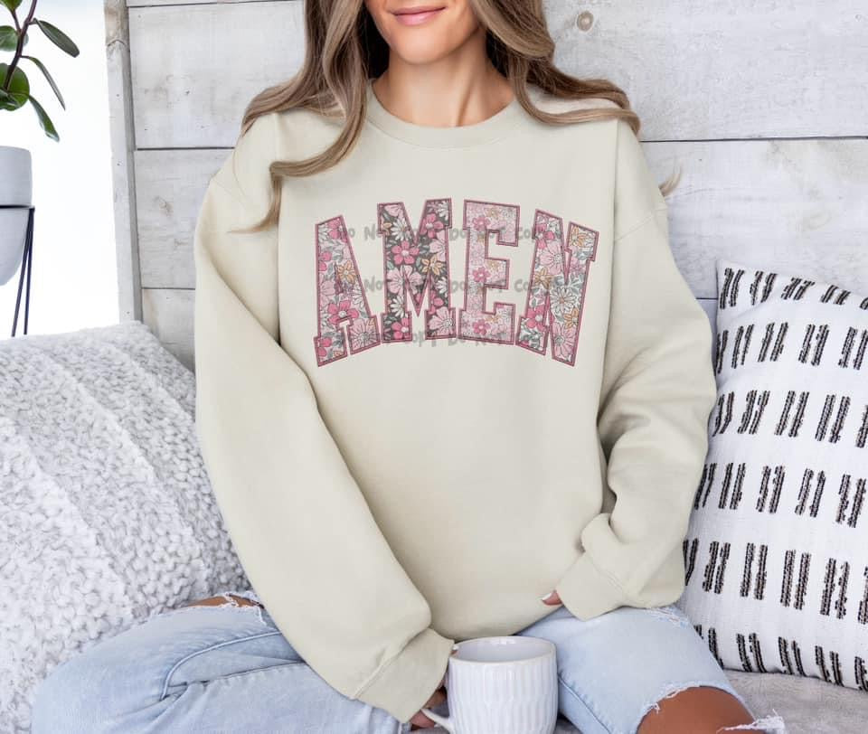 Amen Faux Embroidery