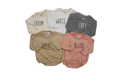 Baby Longsleeve Bubble Rompers - Blanks