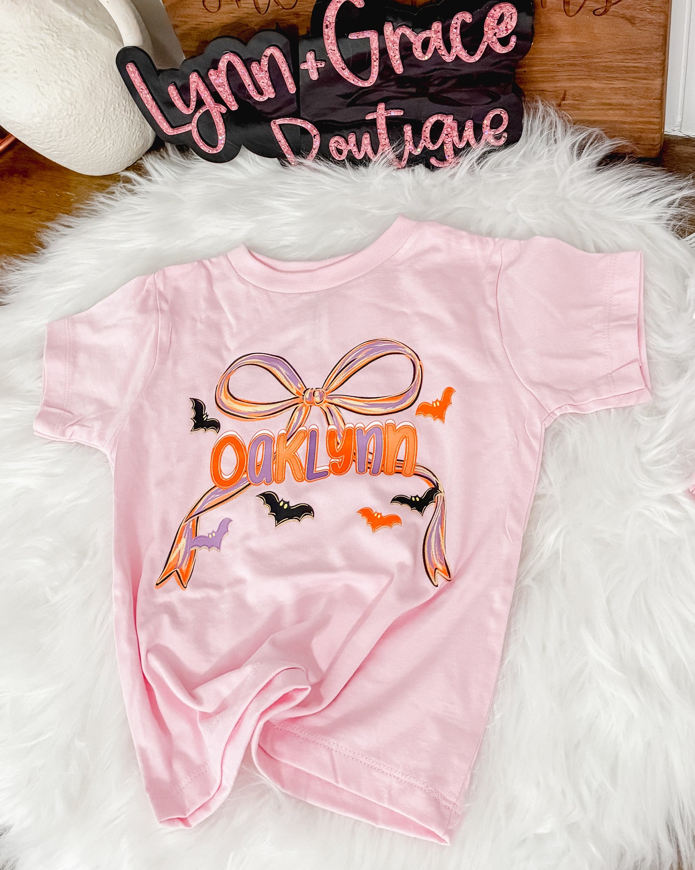 Personalized Bow Halloween Tee