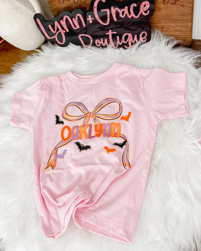 Personalized Bow Halloween Tee