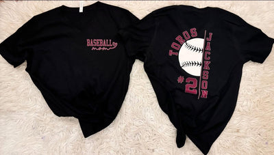 Personalized Baseball Mom Tee/Sweater