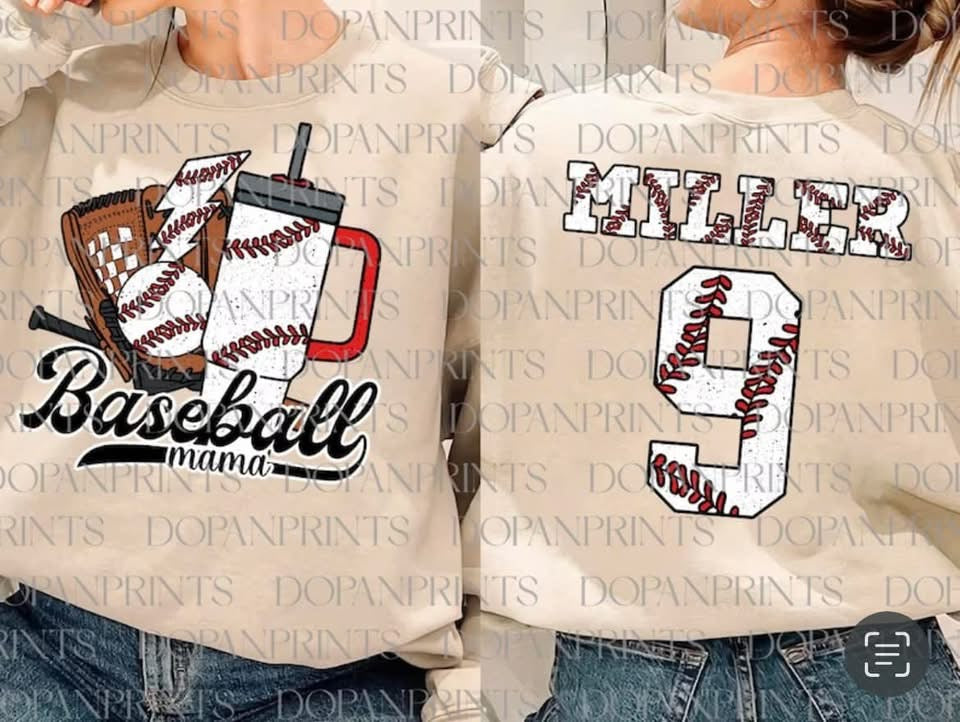 Personalized Baseball Team Tee/Sweater