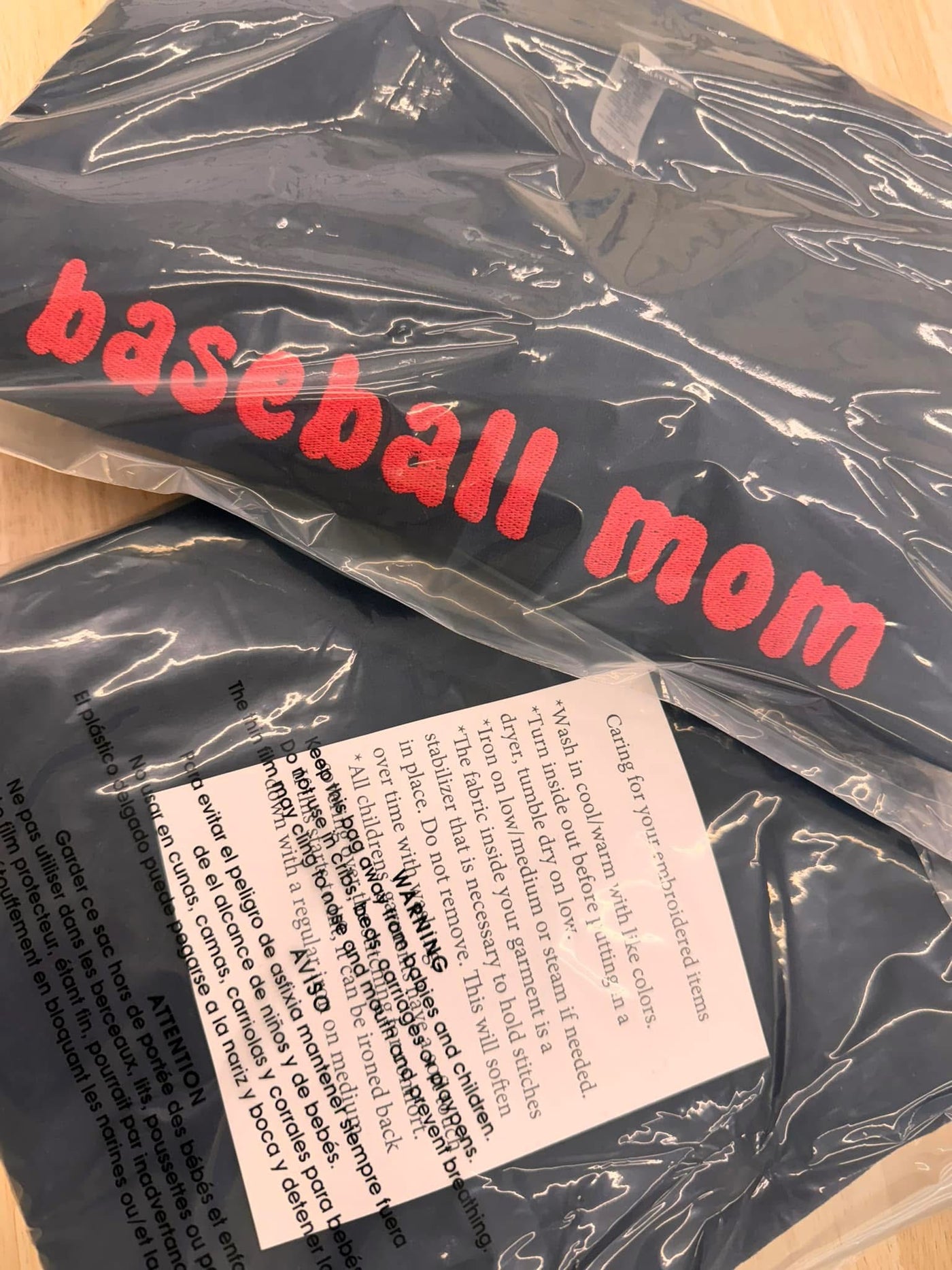 Embroidered Baseball Mom Sweater