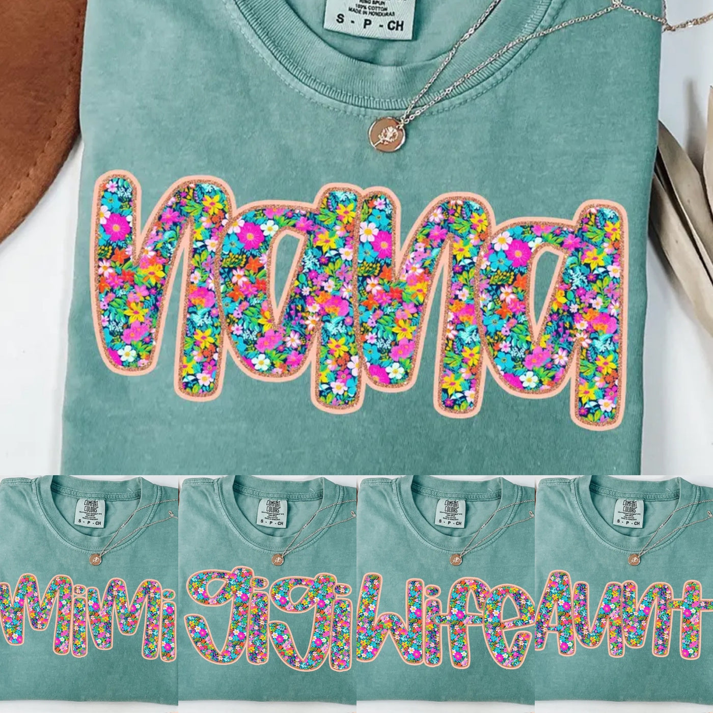 Personalized Pastel Floral Tee