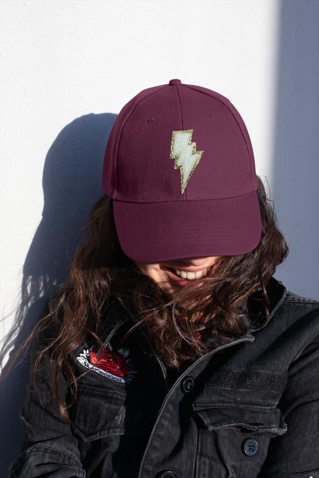 Custom Lightning Bolt Baseball Hat